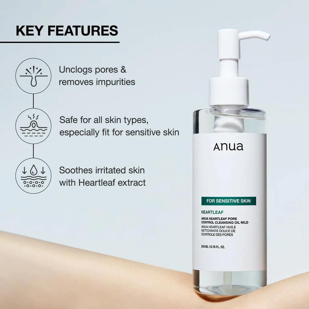 Anua Heartleaf Pore Control Cleansing Oil MILD 200ml - Image 5