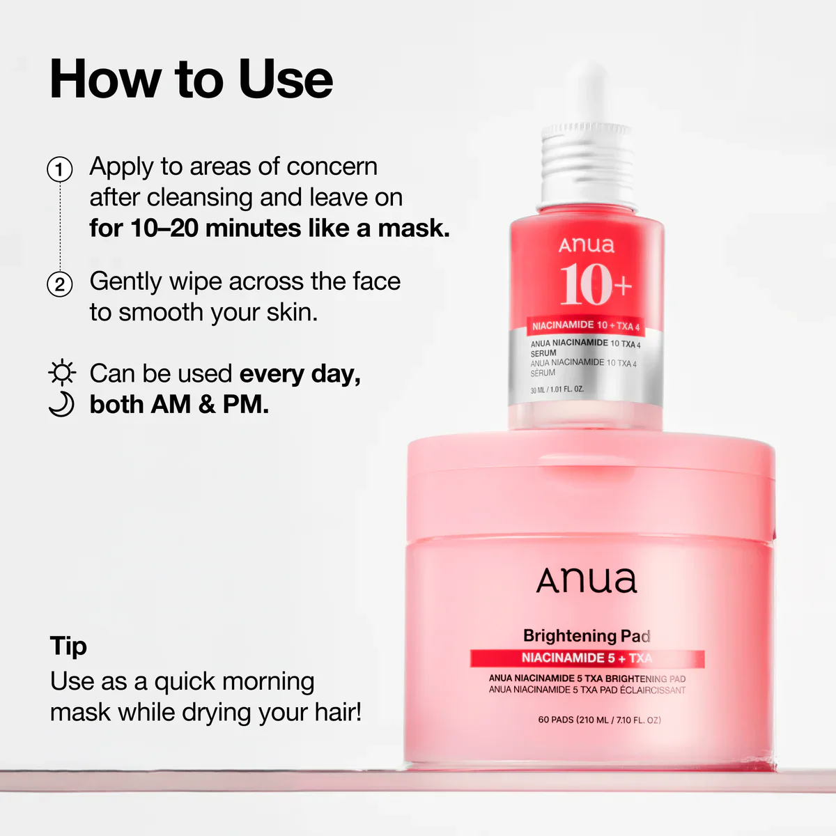 Anua Niacinamide 5 TXA Brightening Pad 210ml (60ea) - Image 3