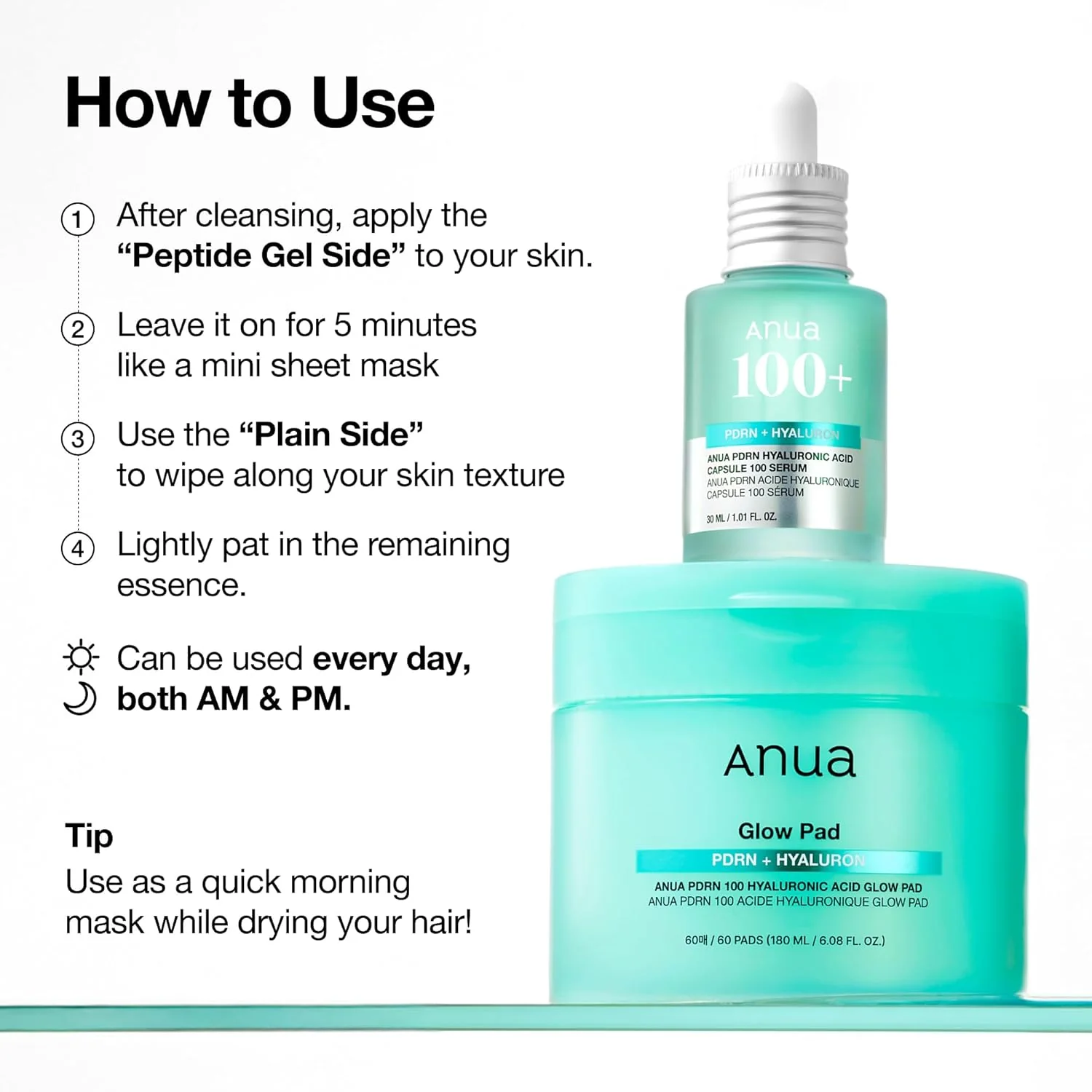 Anua PDRN 100 Hyaluronic Acid Glow Pad - Image 6