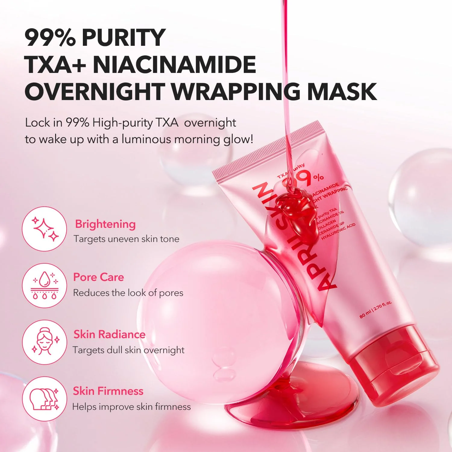 APRILSKIN - TXA Niacinamide 99 Mascarilla envolvente nocturna 80ml - Image 8