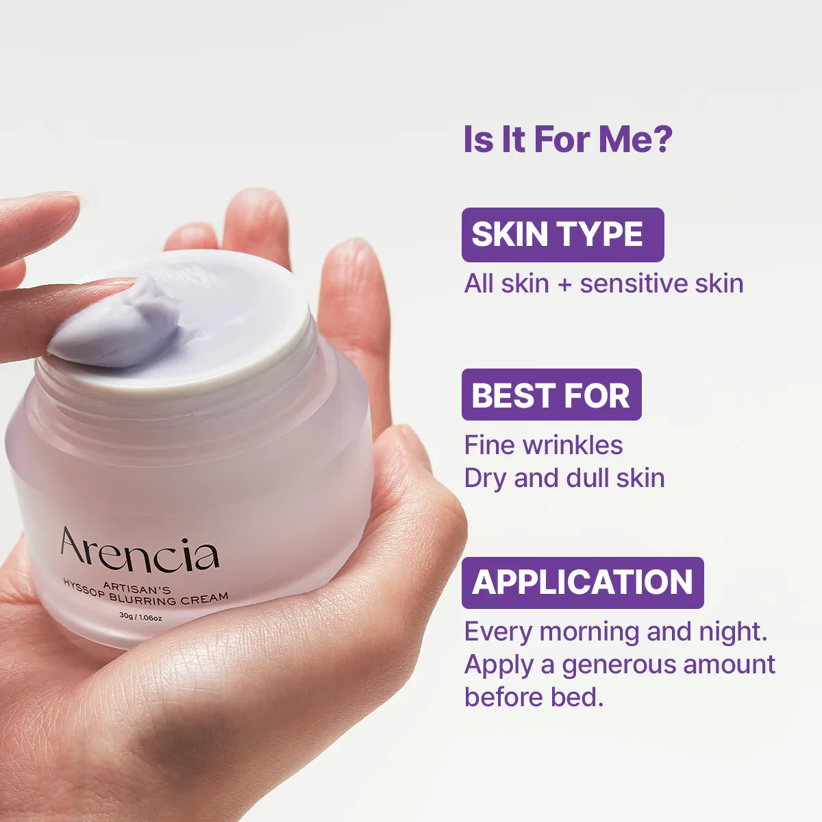 Arencia Artisan’s Hyssop Blurring Cream (30g) - Image 6