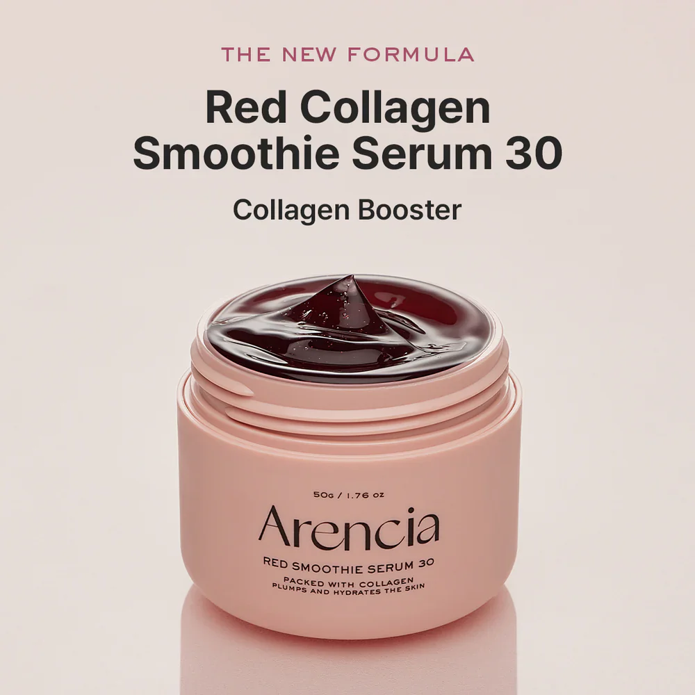 Arencia Overnight Red Smoothie Face Mask Serum, Glowing & Soothing with 30% red collagen, Niacinamide 50g - Image 5