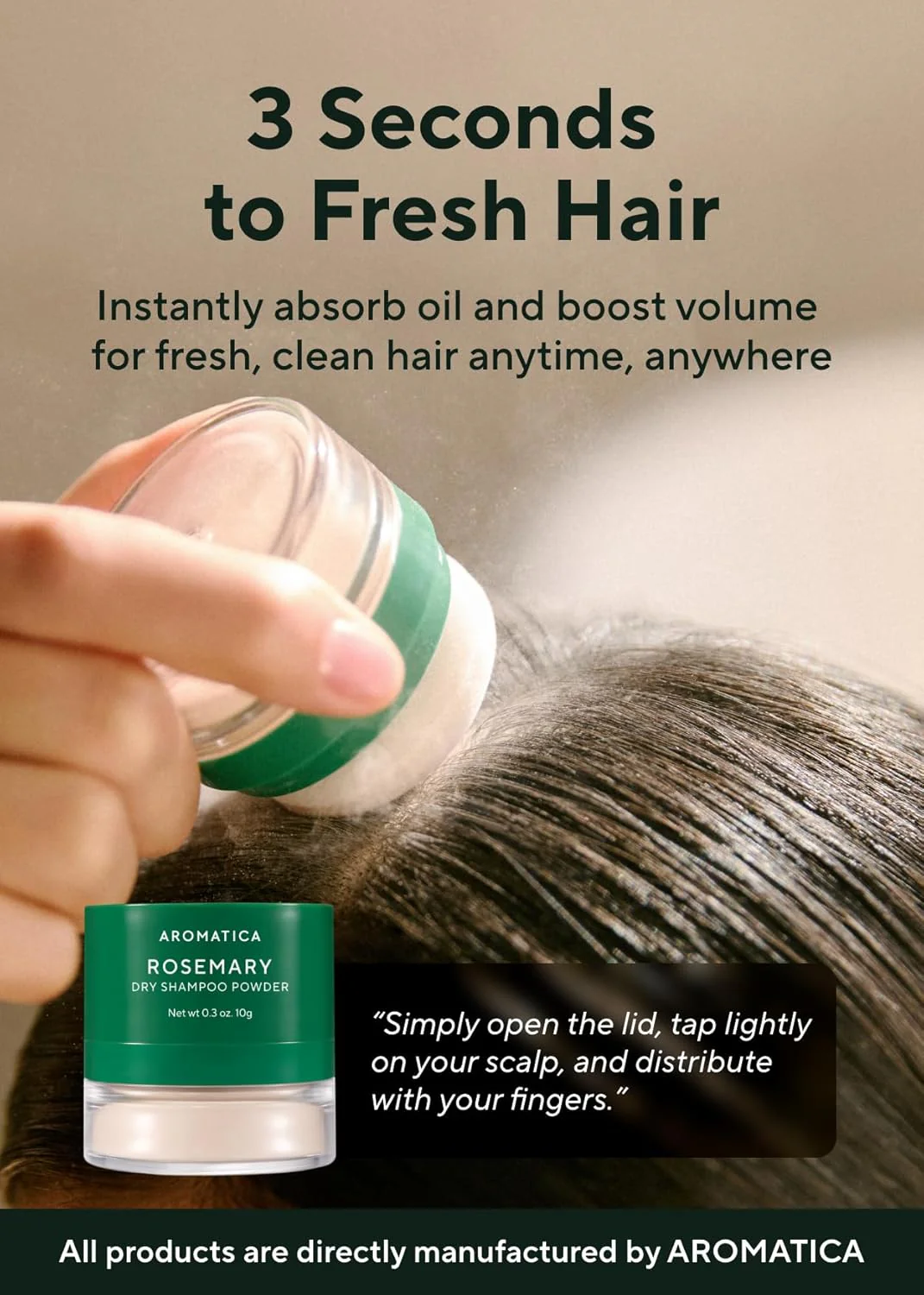 Aromatica Rosemary Dry Shampoo Powder -Shampoo en seco 10g - Image 7