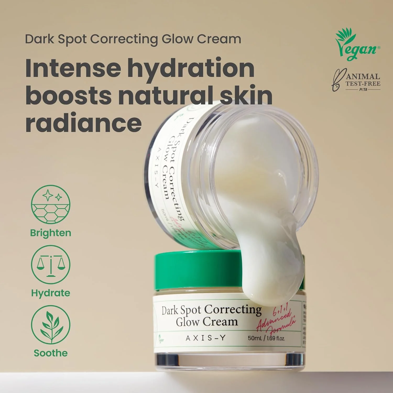 AXIS-Y Dark Spot Correcting Glow Cream 50ml con 2% de alfa-arbutina, 5% niacinamida - Image 4