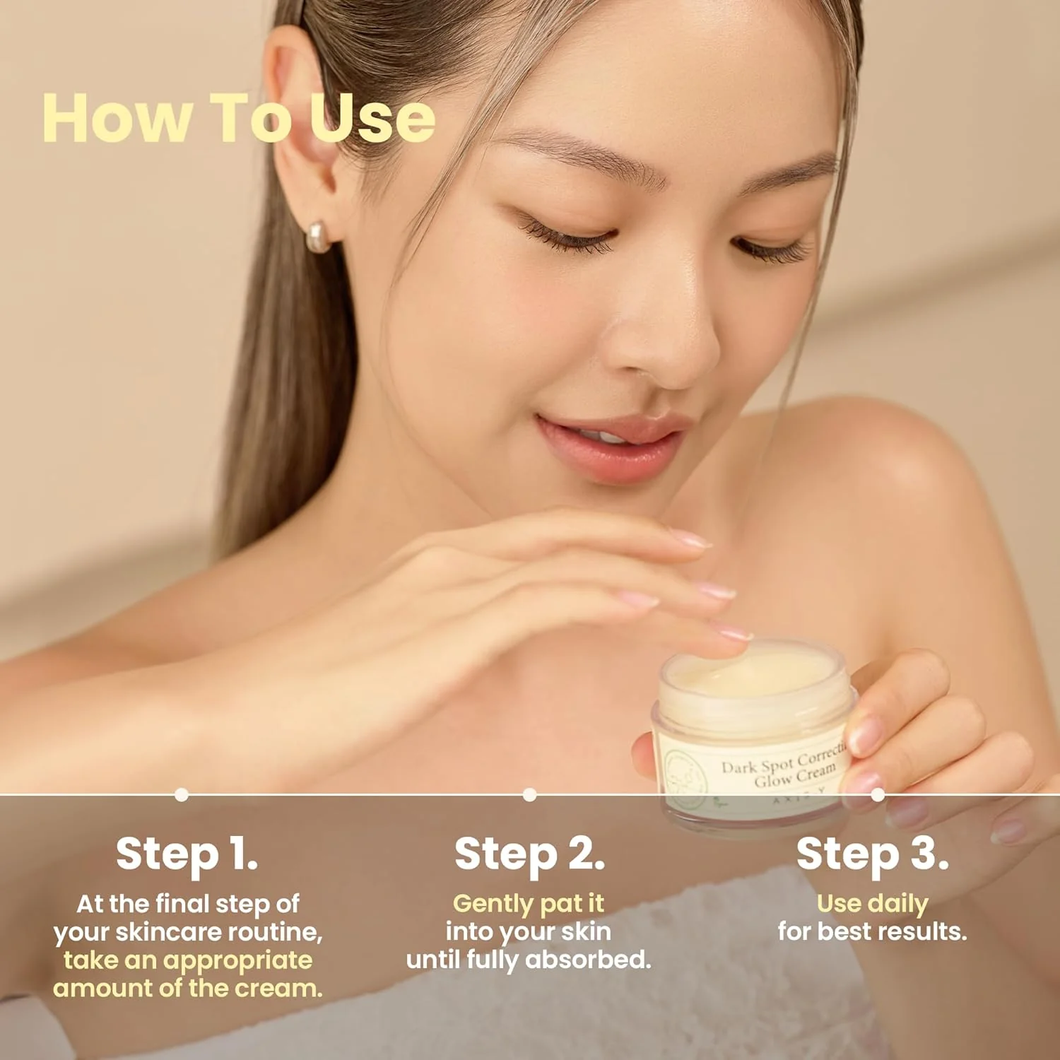 AXIS-Y Dark Spot Correcting Glow Cream 50ml con 2% de alfa-arbutina, 5% niacinamida - Image 6