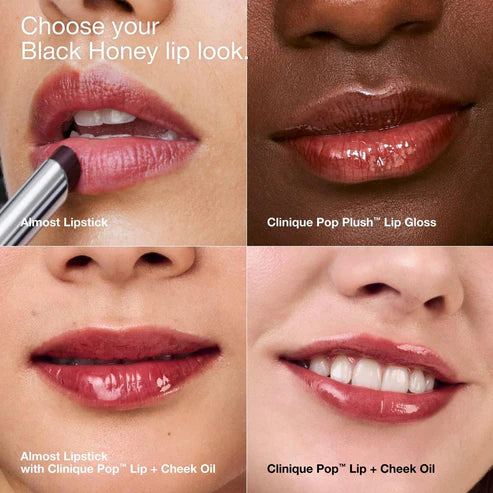 Clinique Limited Edition Pop Lip + Cheek Oil in Black Honey - Black Honey - Image 6
