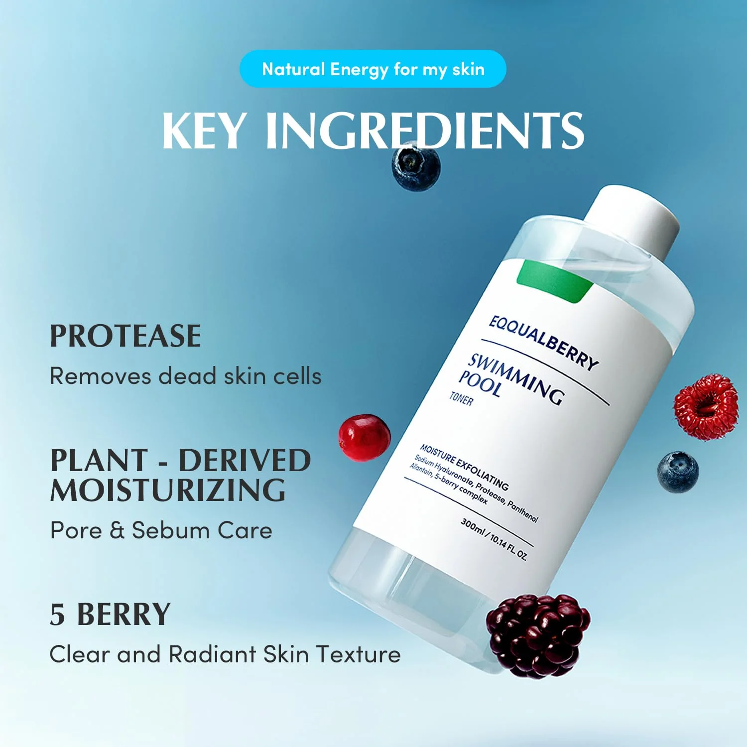 EQQUALBERRY - Swimming Pool Tónico diario refrescante y exfoliante 155ml - Image 7