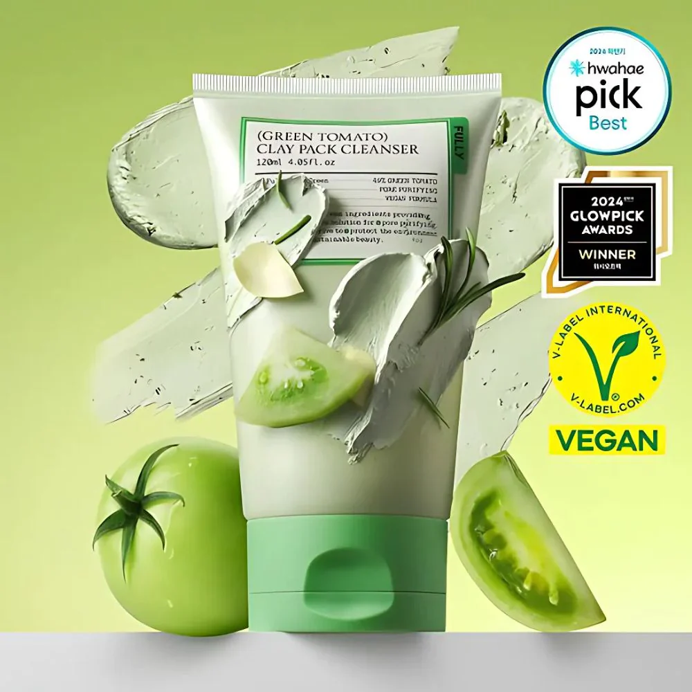 Fully Green Tomato Clay Mask Cleanser 120ml - Image 2