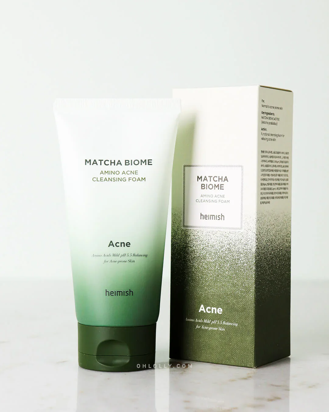 Heimish Matcha Biome Amino Acne Cleansing Foam 150ml - Image 3