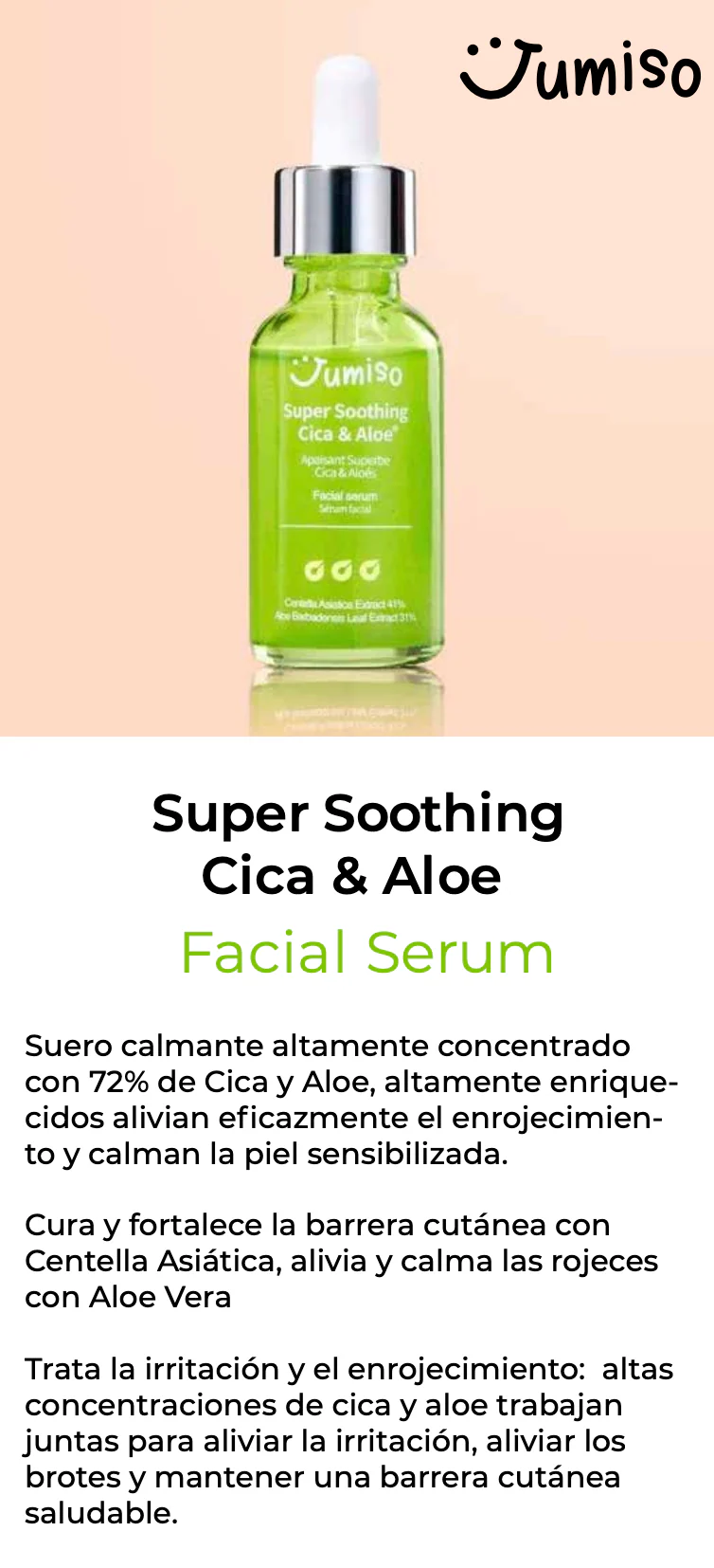 Jumiso Super Soothing Cica & Aloe Facial Serum 30ml - Image 5