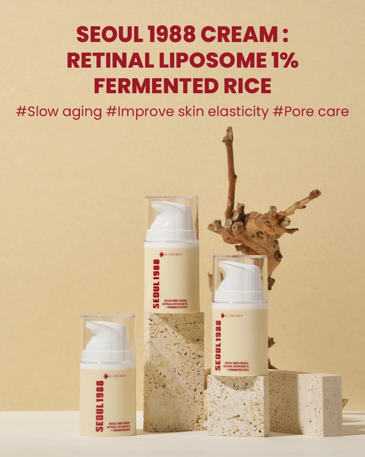 KSecret SEOUL 1988 Cream : Retinal Liposome 1% + Fermented Rice 50ml - Image 5