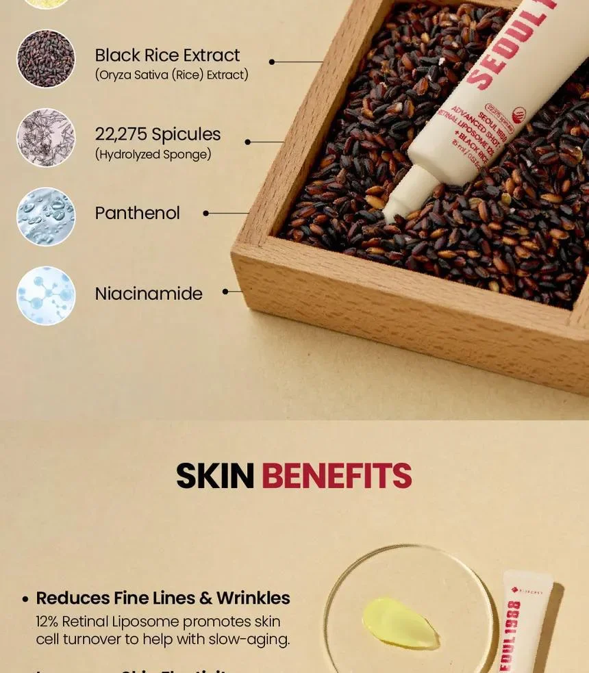 KSECRETSeoul 1988 Advanced Shot: Retinal Liposome 12% + Black Rice 15ml - Image 8