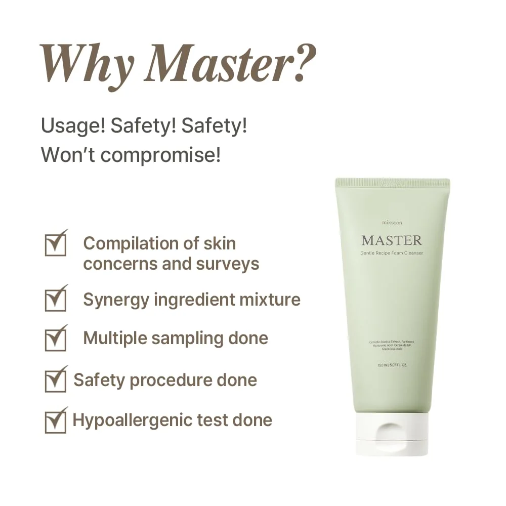 Master Gentle Recipe Foam Cleaser 150ml- Mixsoon - Image 4