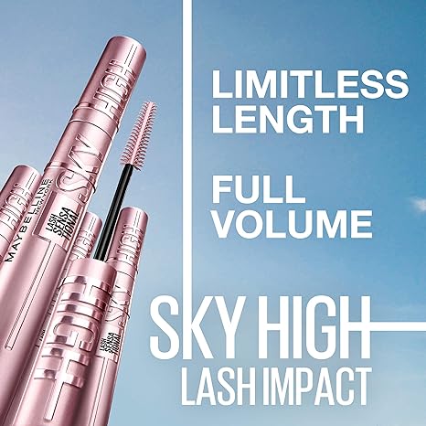 Maybelline Sky High waterproof Mascara de Maquillaje, voluminizante, Construible, alargamiento - Image 3