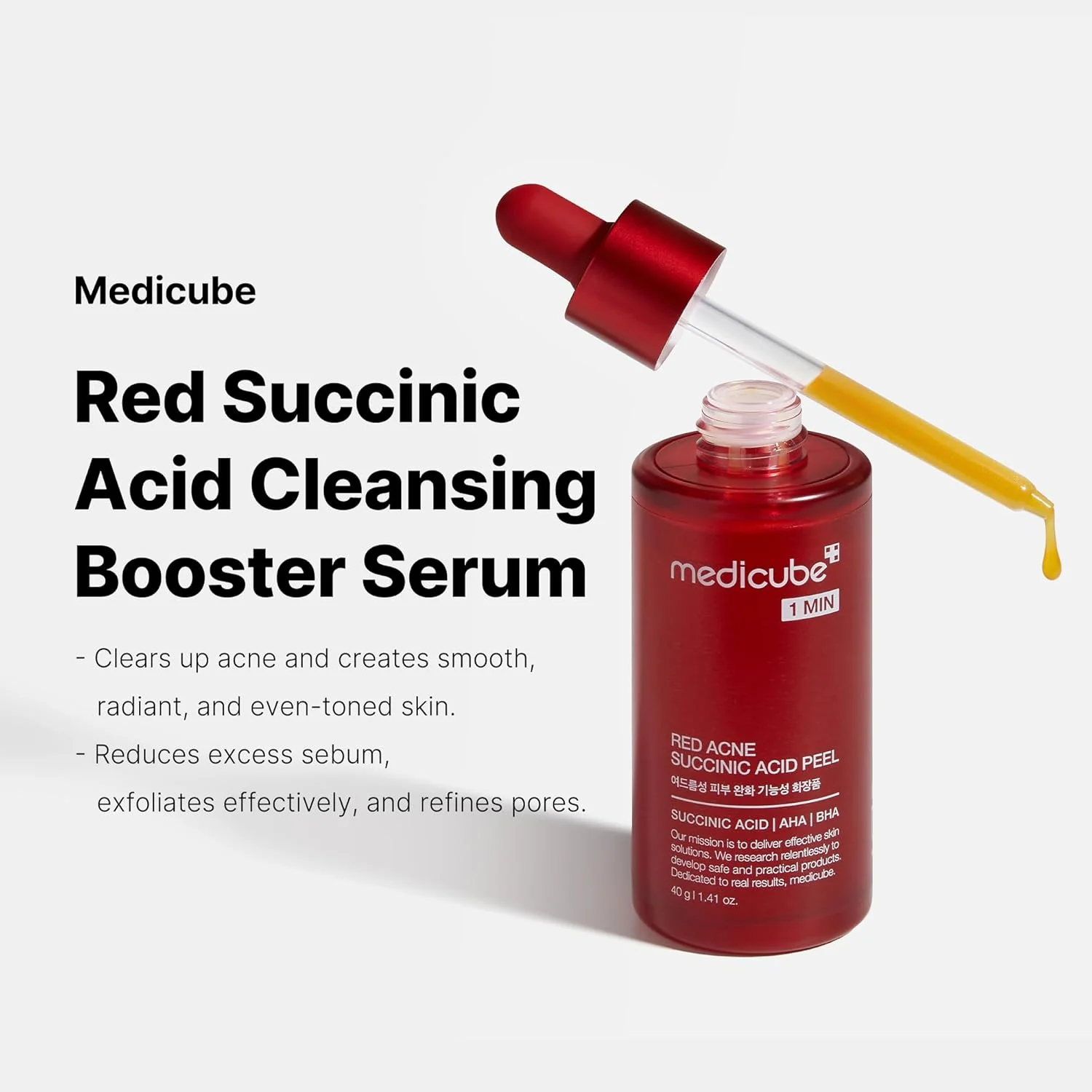 Medicube 21% Red Succinic Acid Cleansing Booster Serum 40g - Image 4