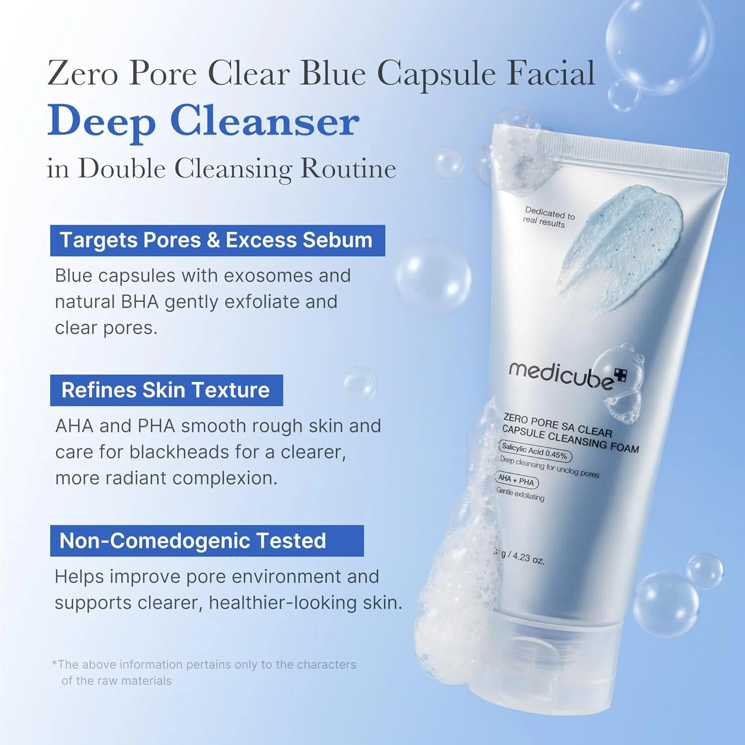 Medicube Zero Pore SA Clear Capsule Cleansing Foam 120g - Image 12