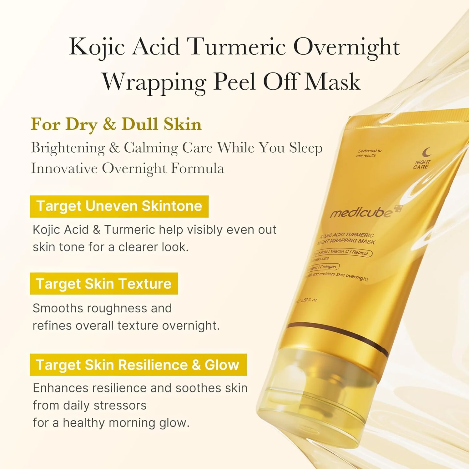 Medicube Mascarilla de cúrcuma con ácido kójico para toda la noche 75ml - Image 8