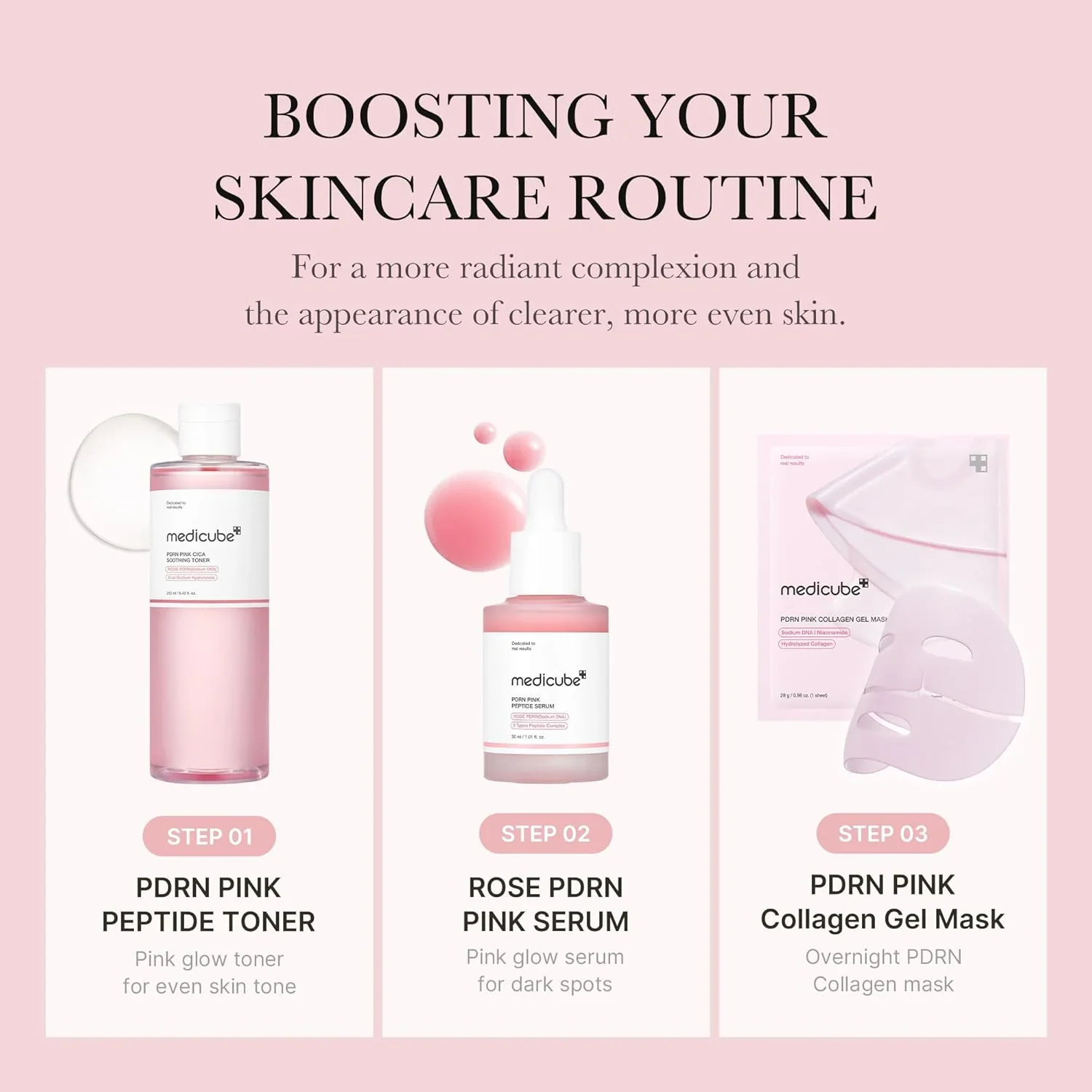 medicube PDRN Pink Cica Soothing Toner 250ml - Image 5