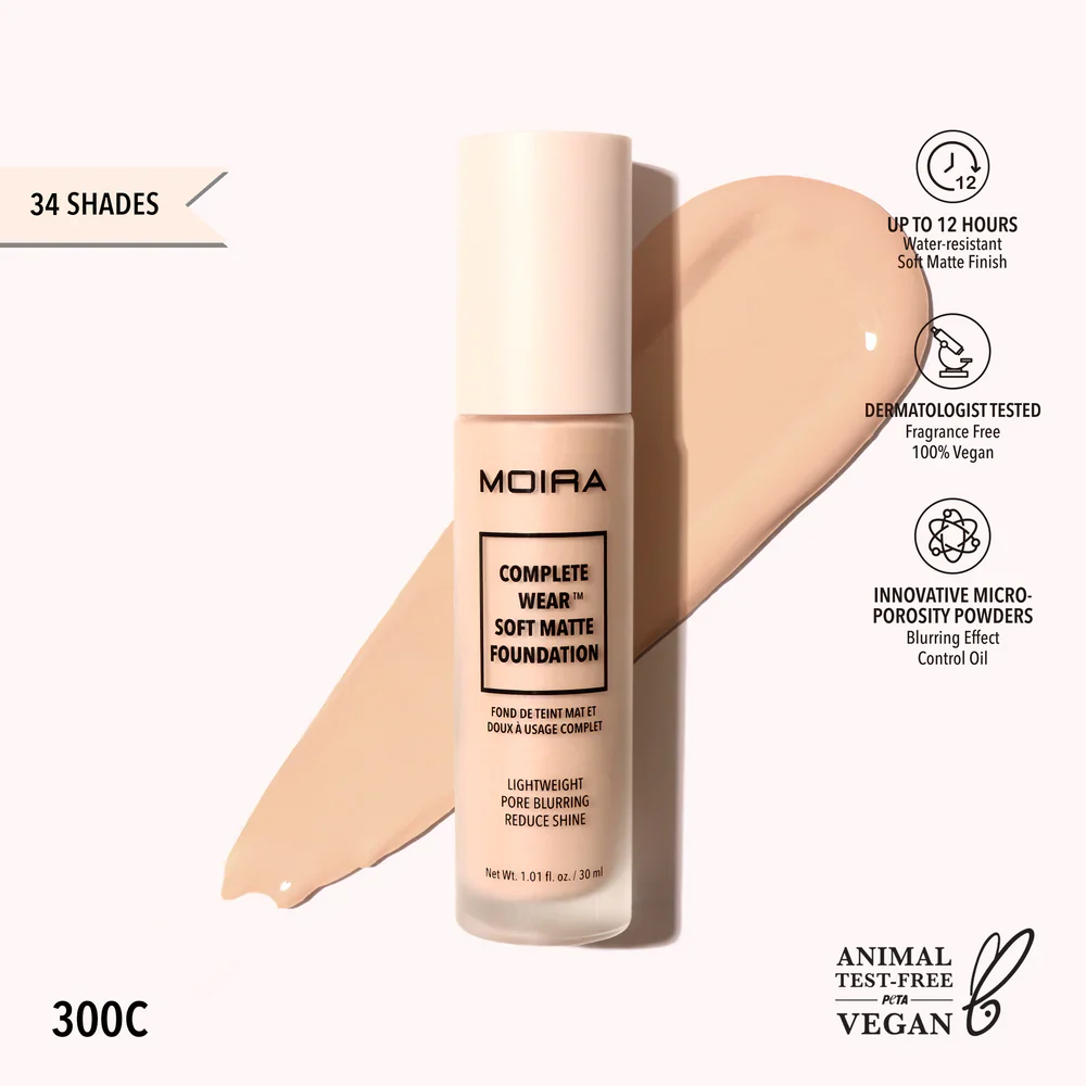 Moira  Base Complete Wear Soft Matte Foundation - Image 9