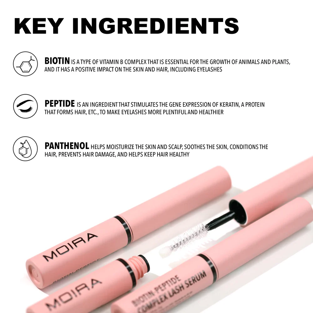 Moira Suero para pestañas con complejo de Péptidos y Biotina - Image 3