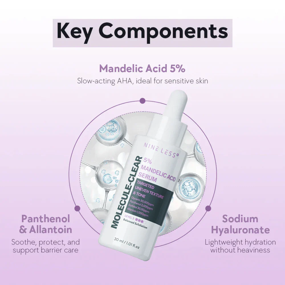Nineless Molecule-Clear 5% Mandelic Acid Serum 30ml - Image 3