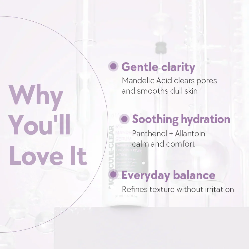 Nineless Molecule-Clear 5% Mandelic Acid Serum 30ml - Image 5