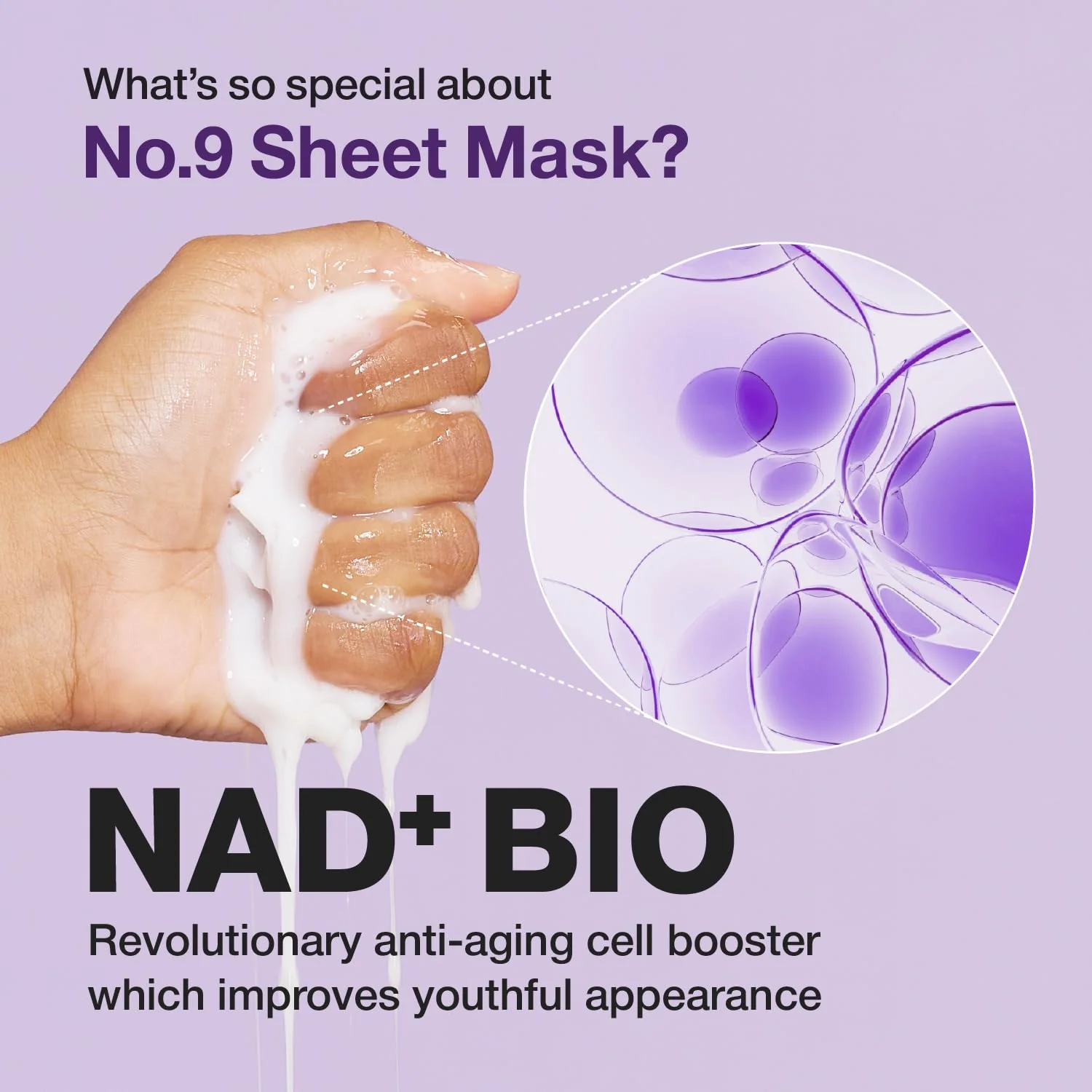 numbuzin No.9 Sheet Mask | NAD+ BIO Lifting-sil Full Face Mask - Image 5