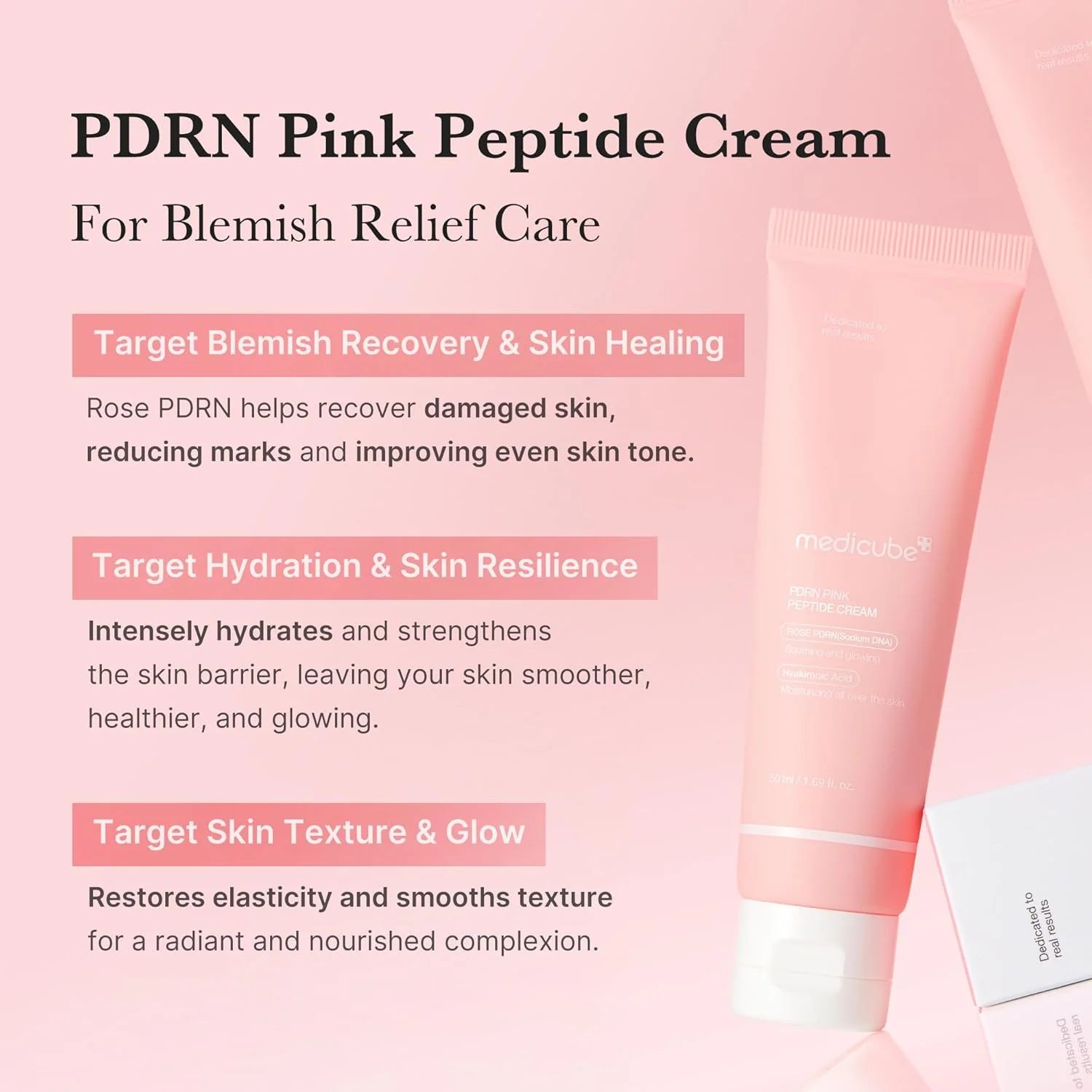 PDRN Pink Hyaluronic Moisturizing Cream Medicube 50ml - Image 5